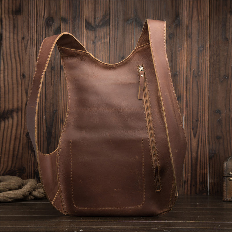 Anti-theft Backpack genuine leather 5